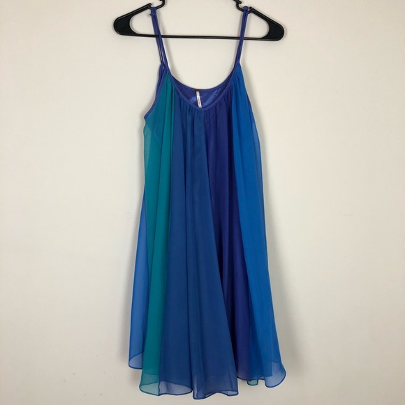 Free People Dresses & Skirts - Free People Layered Blue Flowy Boho Dress
